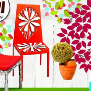 Pintura floral personalizada com cadeiras de palete