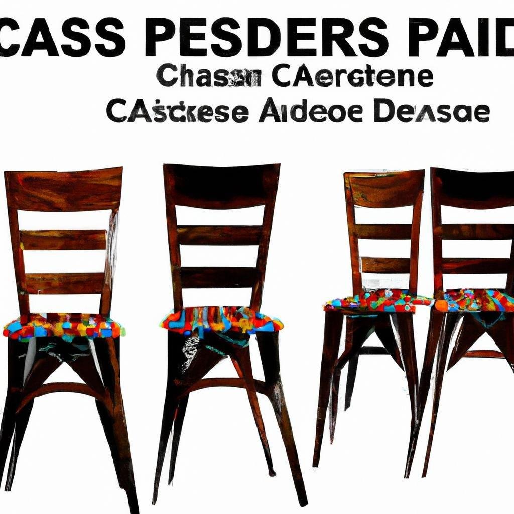 Colagem artística passo a passo em cadeiras de madeira